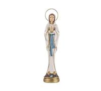 Figura Virgen de Lourdes patrona de los Enfermos Resina Pintada a Mano de 25 cm