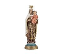 Figura Virgen del Carmen patrona de la Armada Española y de los Marineros de Resina Pintada a Mano de 22 cm