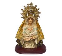 Figura Virgen Esperanza Macarena. Estatua de la Virgen Hecha con Resina Pintada a Mano 25.5 cm. Figura Religiosa para Regalar. Decoración Religiosa y del Hogar (25.5 cm)