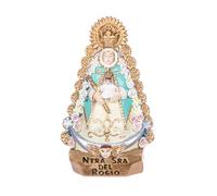 Figura Virgen Esperanza Macarena, Virgen de Fátima, Virgen del Carmen, Virgen del Rocío. Estatua de la Virgen Hecha con Resina. Figura Religiosa, Decoración Religiosa (Virgen del Rocío 10cm)