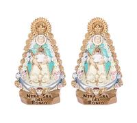 Figura Virgen Esperanza Macarena, Virgen de Fátima, Virgen del Carmen, Virgen del Rocío. Estatua de la Virgen Hecha con Resina. Figura Religiosa, Decoración Religiosa (Virgen del Rocío 10cm (2 Ud))