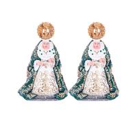 Figura Virgen Esperanza Macarena, Virgen de Fátima, Virgen del Carmen, Virgen del Rocío. Estatua de la Virgen Hecha con Resina. Figura Religiosa, Decoración Religiosa (Virgen Macarena 10cm 2 Uds)