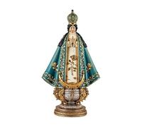 Figura Virgen San Juan de los Lagos o Cihualpilli de Jalisco Mexico de Resina Pintada a Mano 18x9x30 cm