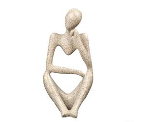 Figuras abstractas modernas de resina, estatuas nórdicas para decoración del hogar, juego de hombre de pensamiento creativo, adornos contemporáneos dorados y plateados para sala de estar, entrada