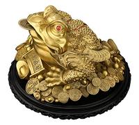 Figuras Adornos de la Suerte de Cobre Puro Eng Shui Rana Dinero Moneda de la Rana de la Suerte Chino para la Prosperidad Decoración del hogar Escultura de Prosperidad Decoración del hogar