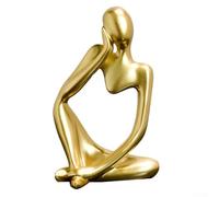 Figuras artísticas de resina de estilo nórdico para decoración del hogar, para esculturas abstractas, perfectas para añadir un toque artístico moderno a varios espacios (dorado A)