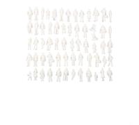 Figuras blancas en miniatura a escala 1:75 para modelos de ferrocarriles y juegos de trenes, modelos humanos de plástico para mesa de arena, construcción de escenas de paisaje y proyectos de