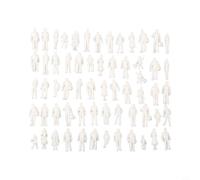 Figuras blancas en miniatura a escala 1:75 para modelos de ferrocarriles y juegos de trenes, modelos humanos de plástico para mesa de arena, construcción de escenas de paisaje y proyectos de