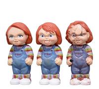 Figuras chucky, Q versión horror muñeca chucky acción figura 8 cm / 3,1 pulgadas hecha a mano de anime de personaje de estatua