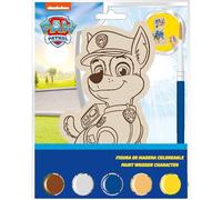 Figuras Coloreables Madera Paw Patrol - Set de Figuras para Pintar en Madera con Diseño de Patrulla Canina, Ideal para Actividades Educativas, Manualidades y Juegos Creativos para Niños