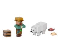 Figuras de acci n y accesorios de Minecraft de Mattel (paquete de 2) de 3,25 pulgadas con dise o pixelado. Set de juguetes coleccionables (los pe