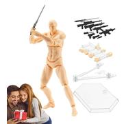 Figuras de acción articuladas móviles - Modelo de flexible, Stop Motion Toy | Pequeñas figuras de habilidad con extremidades ajustables para dibujar referencia, escenas fotográficas y hogar