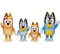 Bluey pack de 4 figuras familia, figuras de 6,3-7,6 cm
