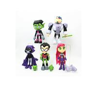 Figuras de acción de 7 piezas de Teen Titans Go To the Movies: Robin, Cyborg, Beast Boy y Raven