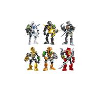 Figuras de acción de anime de máscara dorada de bloques de construcción de guerreros