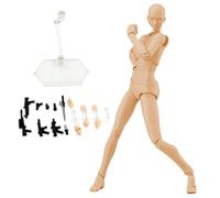 Figuras de acción del cuerpo, 5.1 Artistas de pulgada Manikin Acción Figura Modelo de dibujo con soporte y accesorios, maniquí humano de dibujo liviano para dibujar, pintar, dibujar (hembra)