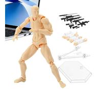 Figuras de acción movibles - Modelo de Stop Motion ajustable, maniquí flexible en movimiento, figura de artista en miniatura humana, escultura creativa de exposición, para arte dibujar, animación
