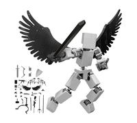 Figuras de acción para niños | 15 x 15 cm 3D Printed Movable Joint Mini Robot Toy | DIY Creative Build Kit With Accessories | Fun Interactive Play For Kids, Adults, Family, Home, School, Travel