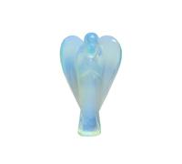Figuras de ángel de bolsillo Prajet de 5 cm con opalita para la curación de chakras, ángel de la guarda tallado, ángel de cristal, regalo festivo