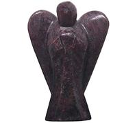 Figuras de ángel de bolsillo Prajet Garnet de 5 cm, con gemas de ángel, para terapia espiritual con cristales, talladas en cristal, regalos festivos.