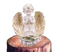 Figuras de Ángeles,Estatuilla de querubín de Estilo Europeo Portavelas de Estatua | Escultura Decorativa del ángel de la Guarda de la Iglesia para la decoración Nupcial del Bautismo de la Ducha be