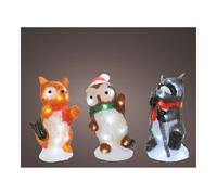 Figuras de animales acrilicas led para exterior 13x10x24cm 20 leds mod