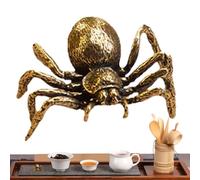 Figuras de animales | Estatua decorativa de araña, latón en miniatura, arte de araña, té, mascotas, adorno antiguo para el hogar, mesa de escritorio
