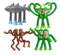 Figuras de anime, juego de 8 piezas de tubos pop italianos para construcción creativa y entretenimiento de viaje, figuras de animales con ventosas para adultos