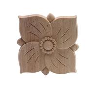 Figuras de apliques de madera, madera de caucho, muebles, puertas, paredes, esquinas, decoración del hogar, talladas, sin pintar, antiguas, B83,2