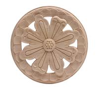 Figuras de apliques de madera, madera de caucho, muebles, puertas, paredes, esquinas, decoración del hogar, talladas, sin pintar, antiguas, B81,6