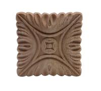 Figuras de apliques de madera, madera de caucho, muebles, puertas, paredes, esquinas, decoración del hogar, talladas, sin pintar, antiguas, B82,3