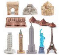Figuras De Arquitectura De La Ciudad De La Famosa Ciudad, Modelo En Miniatura De Edificios Bien Conocidos | Empire State Building, París, Pisa, Londres, Atenas, Agra, Palenque - Juguete Creativo para