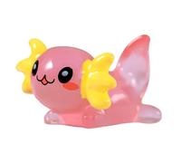 Figuras de axolotl miniatura - Resina pequeño juguete axolotl, brillan en figuras oscuras | Decoraciones luminosas del acuario, pequeños coleccionables de personajes, pantalla de escritorio para el