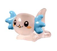 Figuras de axolotl miniatura - Resina pequeño juguete axolotl, brillan en figuras oscuras | Decoraciones luminosas del acuario, pequeños coleccionables de personajes, pantalla de escritorio para el