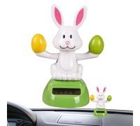 Figuras de Baile de Sol, Juguetes de Danza Solar, Lindo Conejo Huevos Juguete de Tablero Solar para Coche | 4,33 Pulgadas de decoración de Coche Juguete de Figura de Wobble para Dormitorio