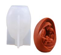 Figuras de belén con forma de vela, forma de Jesús en 3D, resistentes al calor, moldes de velas navideñas, para Navidad, aromaterapia, jabón, fondant, chocolate, resina, manualidades, proyectos de
