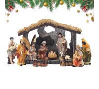 Figuras de Belén de Navidad - Mini Set para escenas de la Sagrada Familia, decoraciones navideñas religiosas, fe sin | Para decoración del hogar cristiano, estantes de mesa para interiores, Soggi