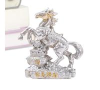 Figuras de caballo 2026 chino de mesa de resina | Year Of The Horse - Figura coleccionable para dormitorio, lugar de trabajo, estantería, armario, mantel, fiesta de vacaciones