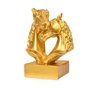Figuras de caballo genéricas - Golden Double Head Animal Souvenir | Chinese New Year Horse Statues for Lunar New Year Holiday Birthday Living Room Tabletop and Others
