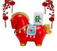 Figuras de caballo genéricas - Horse Sculpture | New Year Decor, Prosperity Symbol Equestrian Home Display Art, Auspicious Horses Statue Wealth Success Blessing Decor with Women Men Chinese