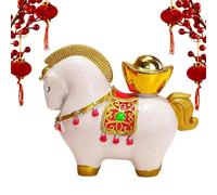 Figuras de caballo genéricas - Horse Sculpture | New Year Decor, Prosperity Symbol Equestrian Home Display Art, Auspicious Horses Statue Wealth Success Blessing Decor with Women Men Chinese