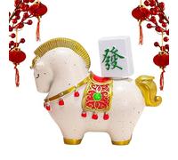 Figuras de caballo genéricas - Horse Sculpture | New Year Decor, Prosperity Symbol Equestrian Home Display Art, Auspicious Horses Statue Wealth Success Blessing Decor with Women Men Chinese