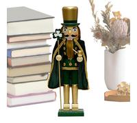 Figuras de cascanueces - Adornos tradicionales cascanueces de madera de 15 pulgadas | Cascanueces reales para decoraciones navideñas, soldado cascanueces clásico para fiestas de fin de año