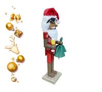 Figuras De Cascanueces Navideños,Cascanueces Coleccionable Navideño De Papá Noel Africano,Figura Decorativa Coleccionable Para Fiestas Estante Cocina Salón Gabinete Acción De Gracias | Para Mesa De Ce