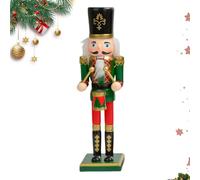 Figuras de cascanueces - Soldados de Navidad de madera - Figura decorativa para porche, exterior, interior, fiesta, hogar, chimenea, vacaciones