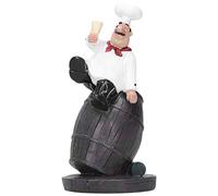 Figuras de Chef de Resina de 1 Pieza, Modelo de Decoración del Hogar, Figura de Barril de Cocina, Artesanía de Resina, Estatua de Chef para Decoración de Cocina, Figura de Barril, Estatua de Chef de R