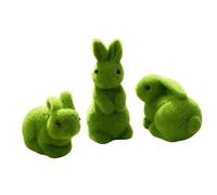 Figuras De Conejitos | Figura De Animal Flocado - Decoración Con Musgo, Sándwich De Pascua Y Decoración Para Jardines Domésticos, Jardineras De Jardín O Expositores De Macetas | Estas Figuras Agrega