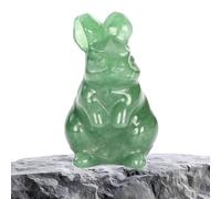 Figuras de conejo cristalino, figura de conejo - Pocket Bunny Statue Crystals Pascua Decoración de Pascua | Dibujos animados CARVING Figurines, Animal Figura Artesanía Ornamento Mesa Mesa Home para