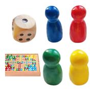 Figuras De : De Peones De De Mesa De Madera, Componentes De Damas Multicolores, Piezas De Portátiles, De Entretenimiento | Accesorios para La Noche De Juegos Familiares,