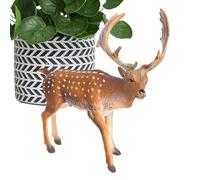 Figuras de decoración del hogar, figuras de en miniatura | Figuras de criaturas estatuas realistas whitetail - Pequeños juguetes educativos salvajes jugar toppers para el to